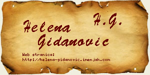 Helena Gidanović vizit kartica